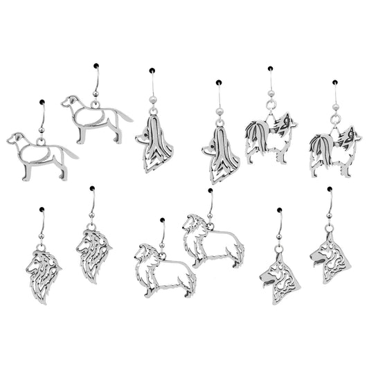 Recycled Sterling Dog Breed Earrings