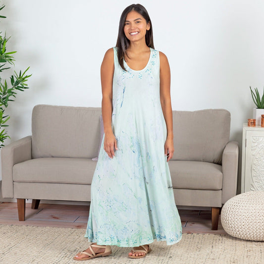 Marbleous Tie-Dye Long Dress