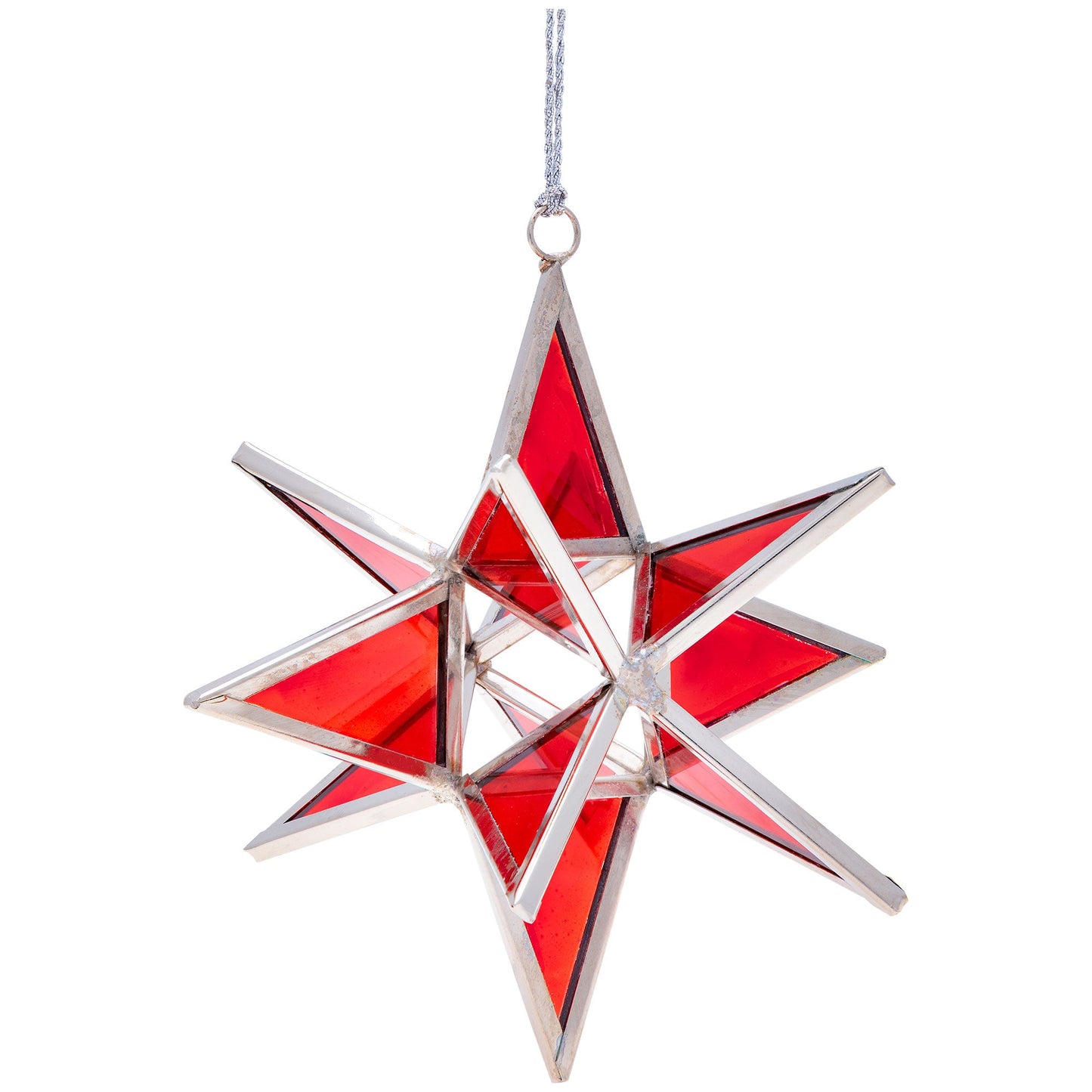 Glass Moravian Star Ornament