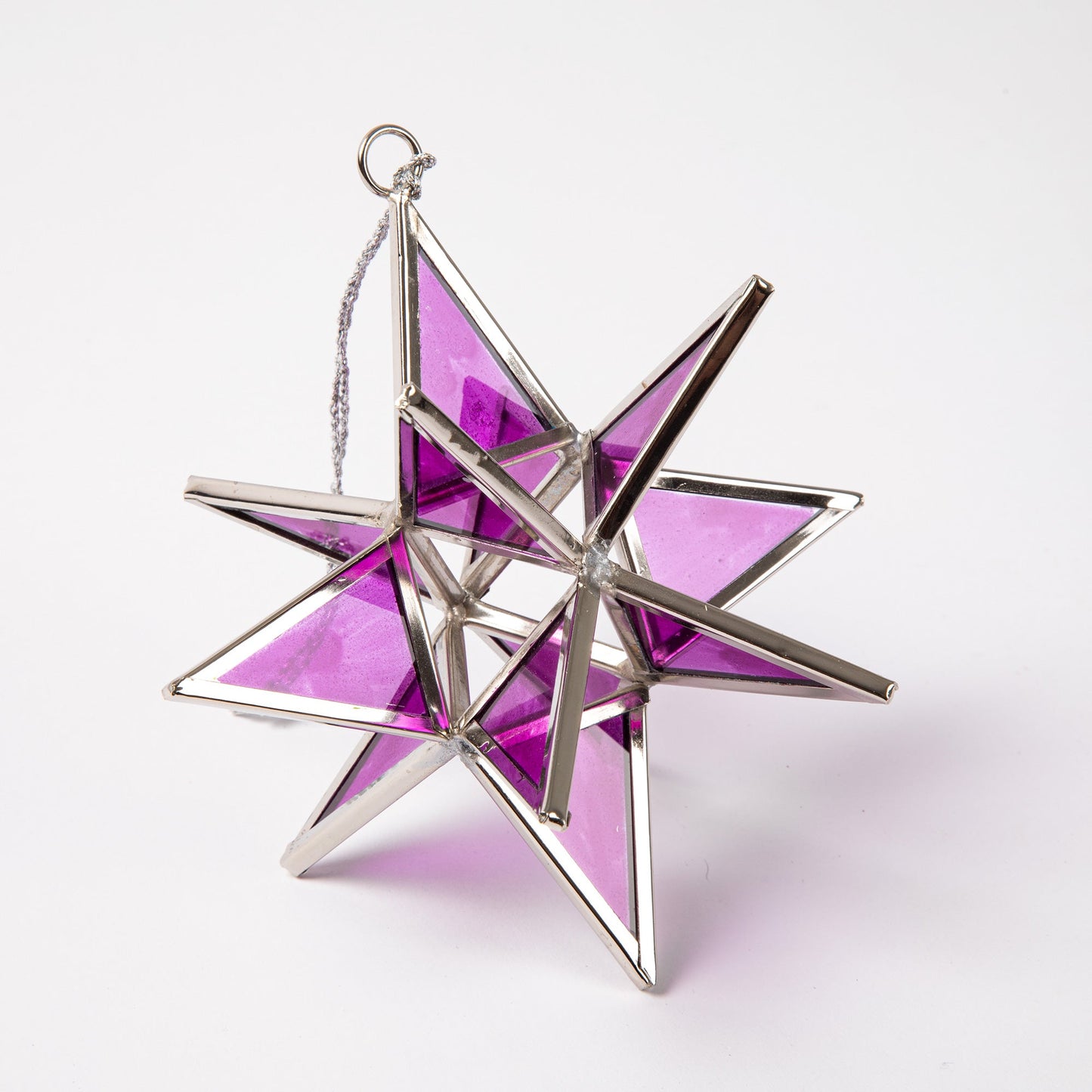 Glass Moravian Star Ornament