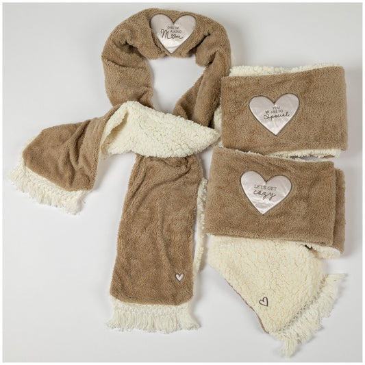 Sweet Sentiments Reversible Sherpa Pocket Scarf