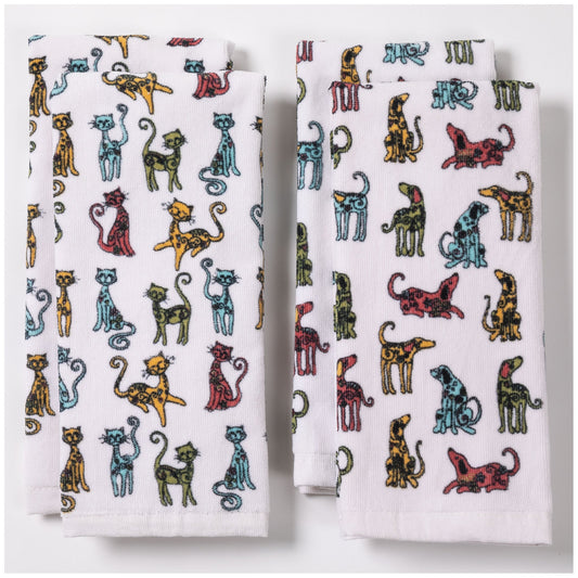 Festival Pets Hand Towel - Set of 2