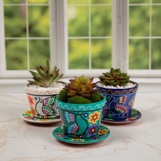 Fiesta Hand Painted Small Ceramic Planter