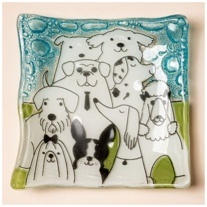 All Over Pets Recycled Glass Square Dish