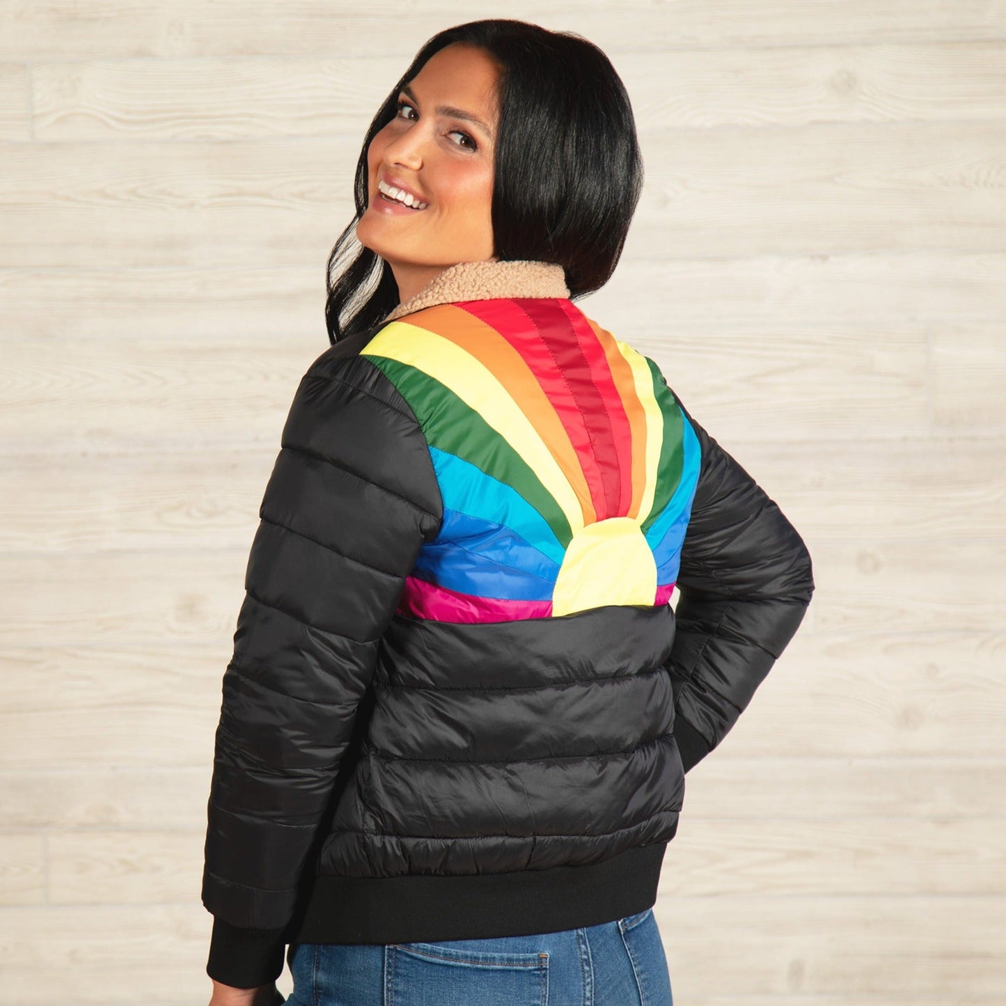 Chasing Rainbows Retro Stripe Insulated Jacket