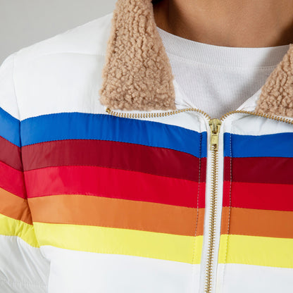 Chasing Rainbows Retro Stripe Insulated Jacket