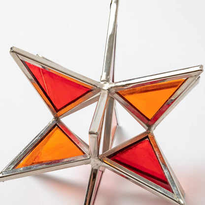 Glass Moravian Star Ornament