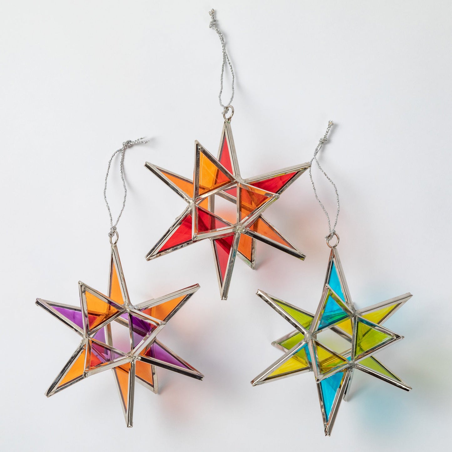 Glass Moravian Star Ornament