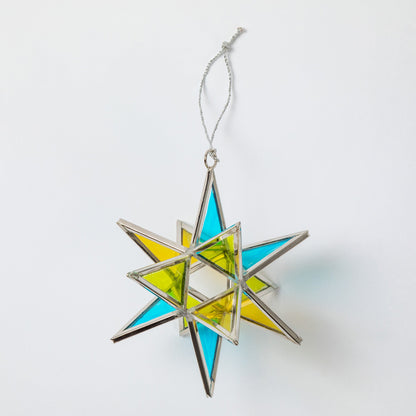 Glass Moravian Star Ornament