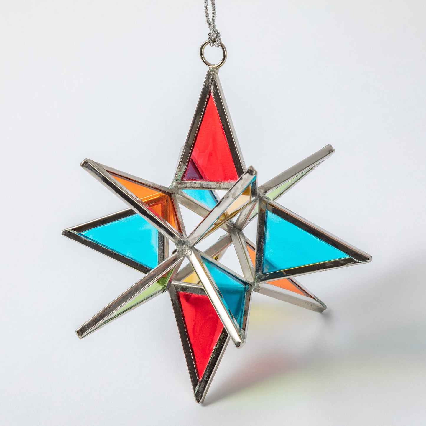 Glass Moravian Star Ornament