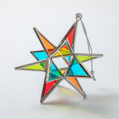 Glass Moravian Star Ornament