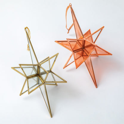 Glass Moravian Star Ornament