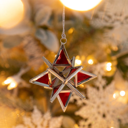 Glass Moravian Star Ornament