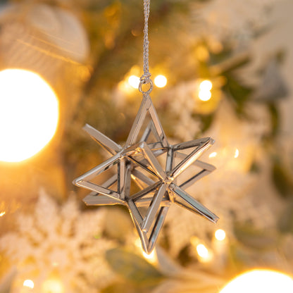 Glass Moravian Star Ornament