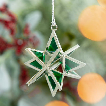 Glass Moravian Star Ornament