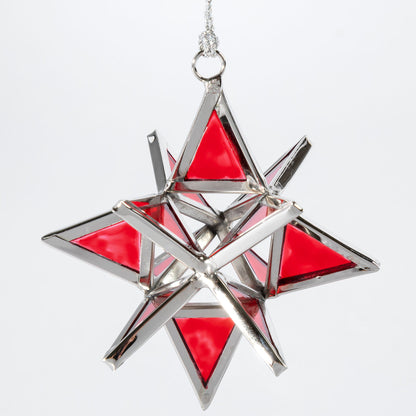 Glass Moravian Star Ornament