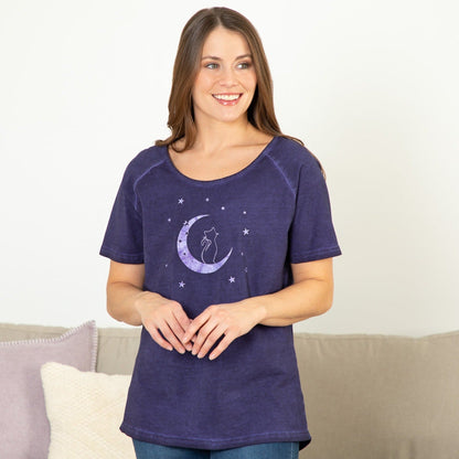 Pet & Moon Acid Wash Tee