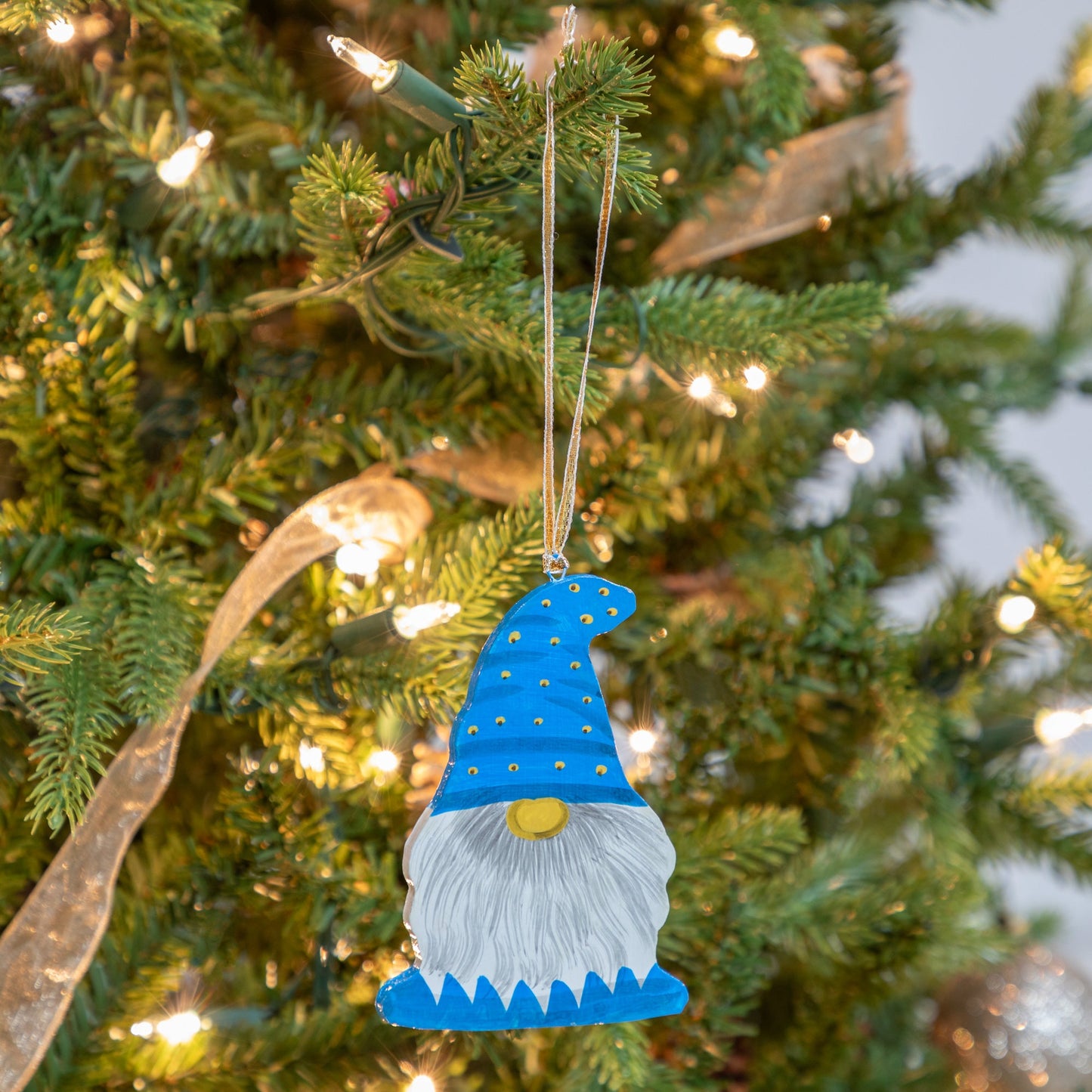 Hand Painted Gnome Ornament