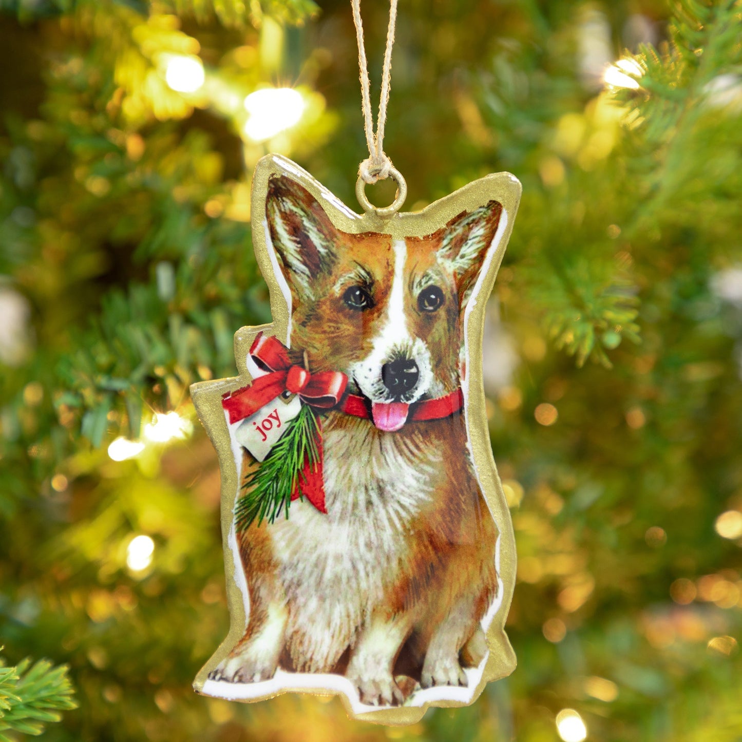 Corgi Love Metal Ornament