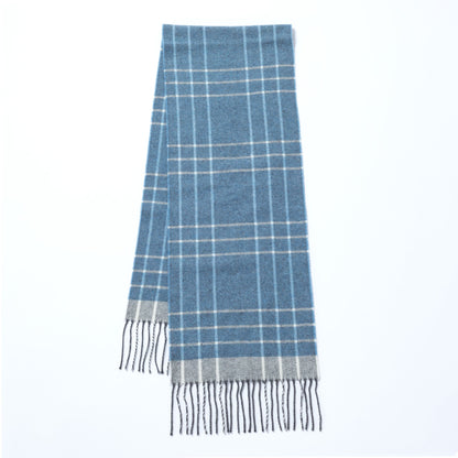 Ukrainian Merino Wool & Cashmere Plaid Scarf