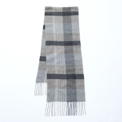 Ukrainian Merino Wool & Cashmere Plaid Scarf