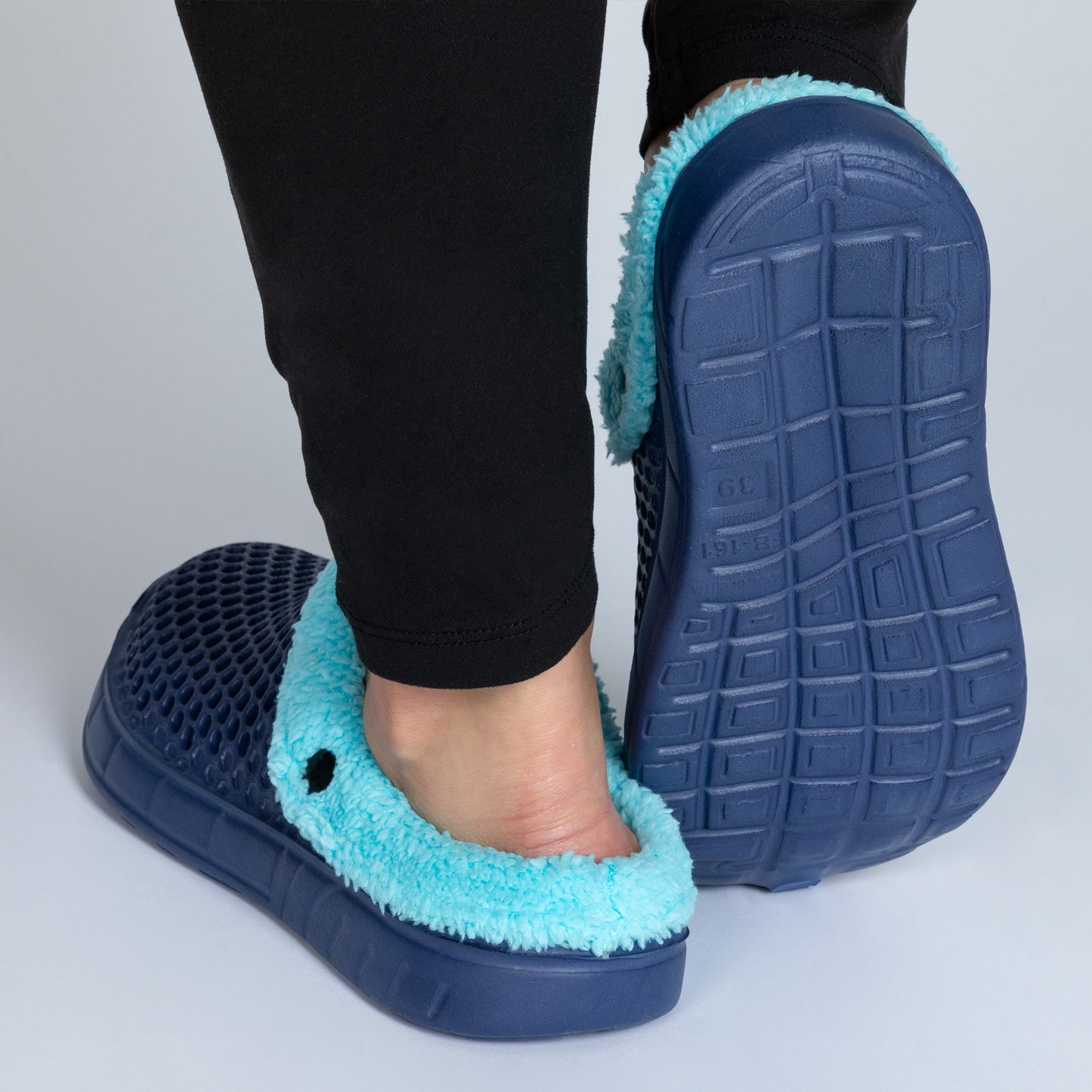 On the Go Sherpa Fleece-Lined Rubber Clogs