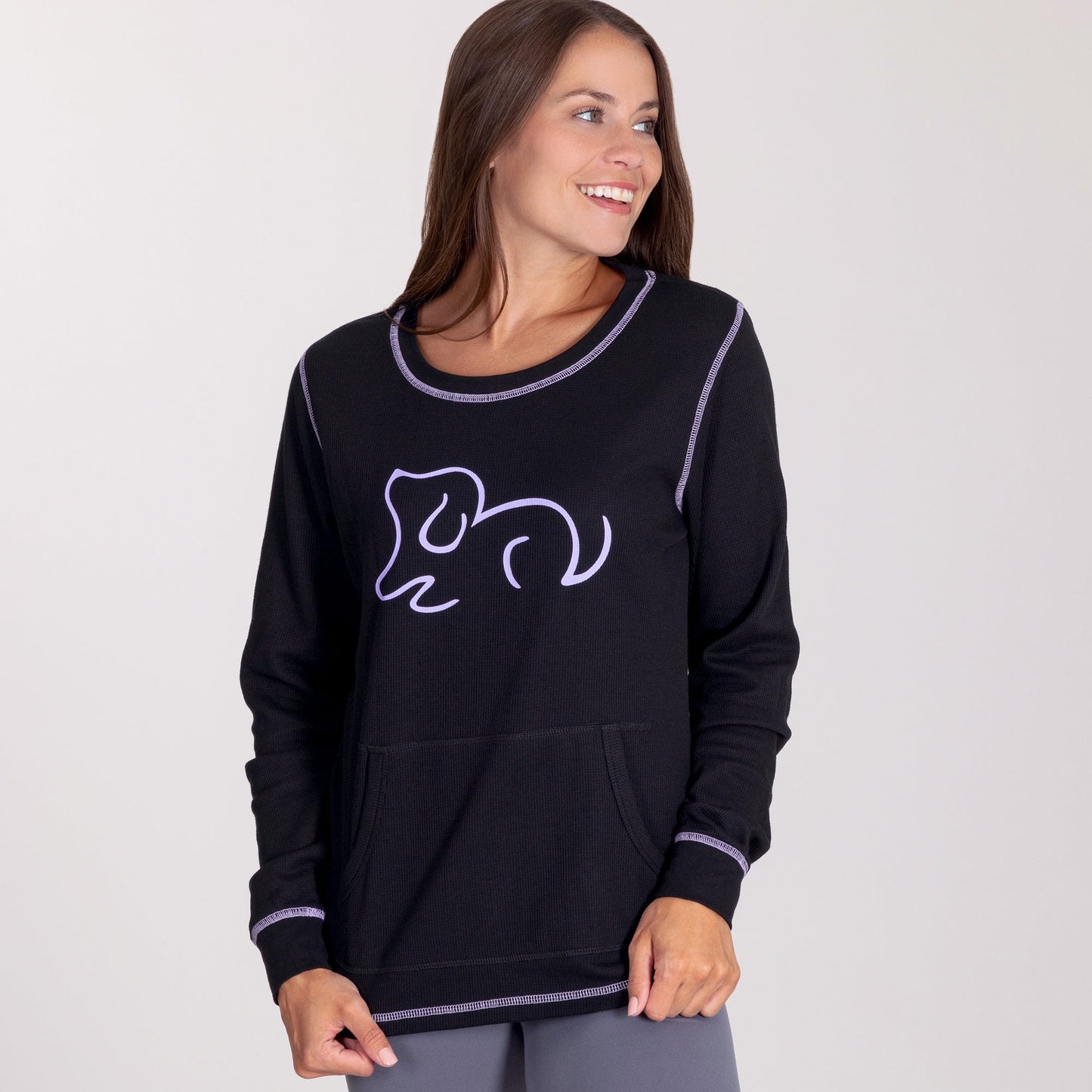 Pet Sketch Thermal Long Sleeve Top