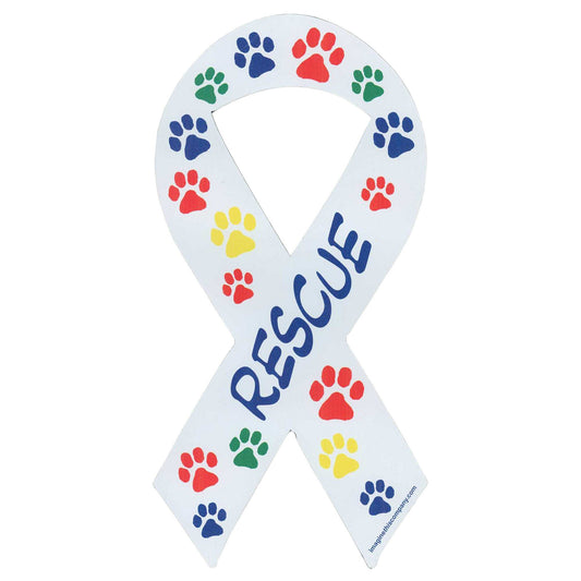 Rescue Ribbon Paw Car Magnet